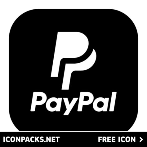 Free Paypal Square Rounded Black Logo Button SVG, PNG Icon, Symbol ...