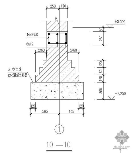 某砖砌大放脚条形基础1000节点构造详图 混凝土节点详图 筑龙结构设计论坛