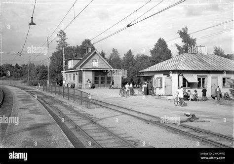 The Railway Station In Viggbyholm Stock Photo Alamy