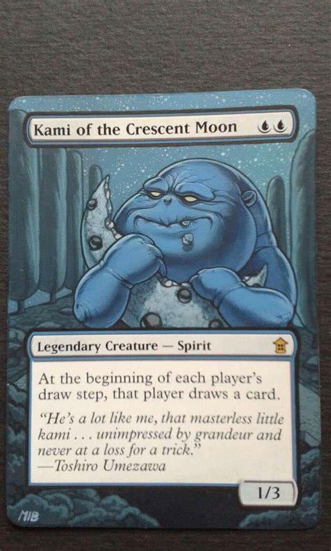 Kami Of The Crescent Moon Altered Art By Mib Mtg Alters Mtg Altered