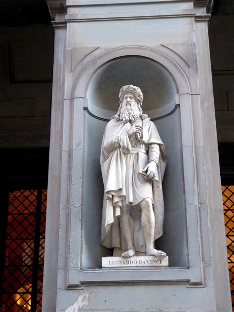 Photo Ops Historic Figure Leonardo Da Vinci Florence Italy