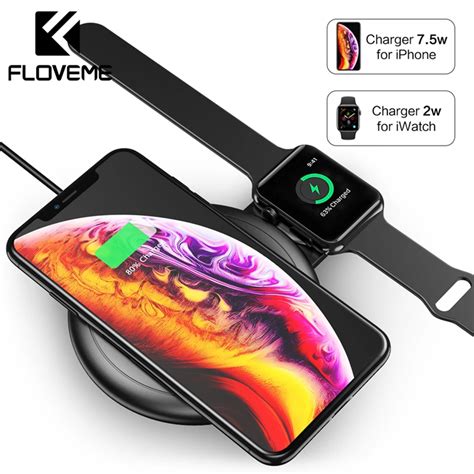 FLOVEME Wireless Charger For iPhone X XR XS Max Qi Wireless Charger For ...