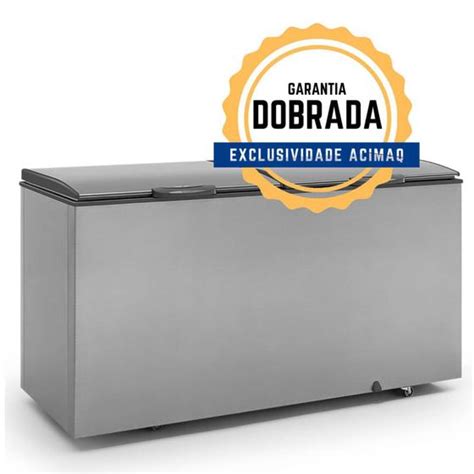 Freezer Horizontal Ghbs 510 Tipo Inox 2 Tampas 510 Litros 127V