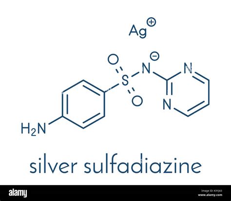 La Sulfadiazina De Plata Tópica Molécula Drogas Antibacterianas Se Usa