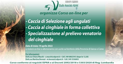 Corso On Line Per Abilitazione Caccia Di Selezione Agli Ungulati