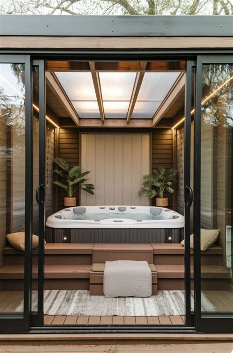 Pin By S Mah On Home Hot Tubs In 2025 Indoor Hot Tub Hot Tub Backyard Small Hot Tub