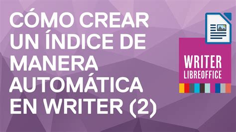 C Mo Hacer Insertar Modificar Un Ndice Autom Ticamente En Writer De