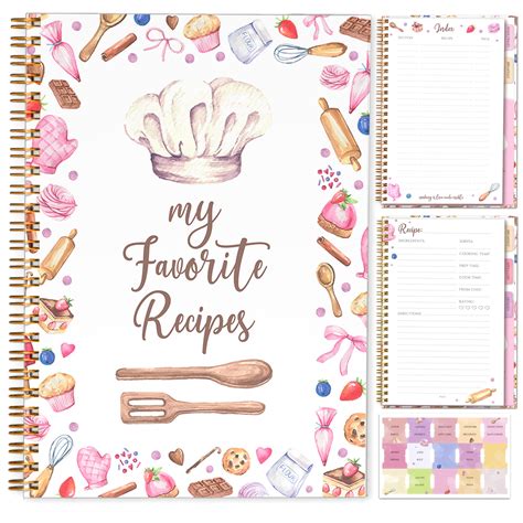 Amazon Recipe Book To Write In Your Own Recipes 7 X10 Blank