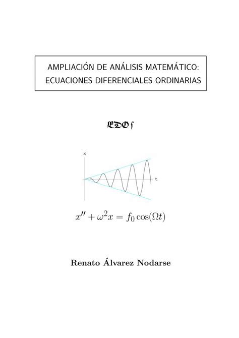 Pdf Ampliacion Ed Analisis Matematico Ecuaciones Diferenciales