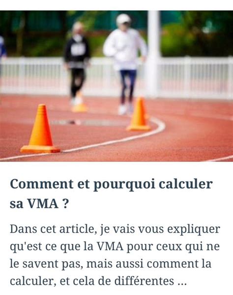 Comment Et Pourquoi Calculer Sa Vma Field