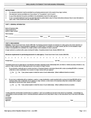 Fillable Online Sao Nepotism Disclosure Form Fax Email Print Pdffiller