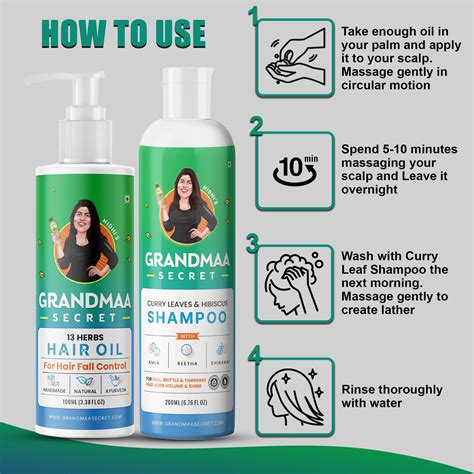Hair Oil & Shampoo Combo Set For Hair Fall Control Online | Grandmaa Secret