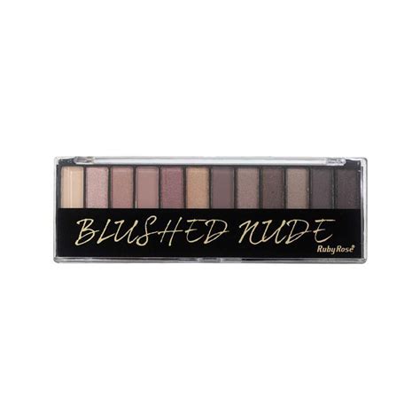 Paleta De Sombras Blushed Nude Hb Ruby Rose Mais Vaidosa