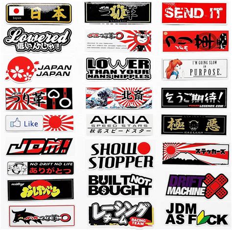 Pcs Jdm Decal Set Japanese Racing Car Stickers Uae Ubuy