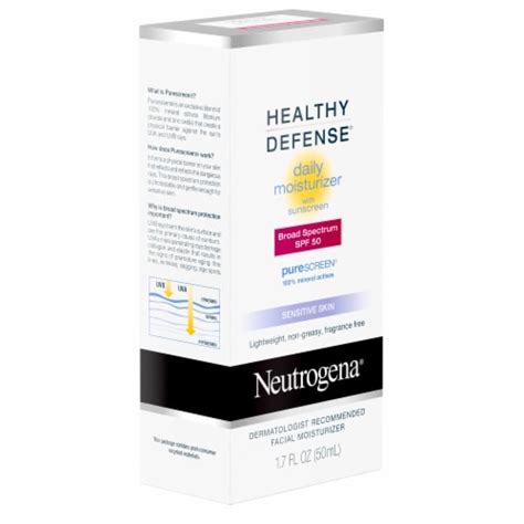 Neutrogena Healthy Defense Daily Facial Moisturizer Fragrance Free For Sensitive Skin With Spf