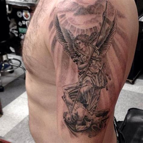 Archangel Michael Tattoo Located On The Upper Arm