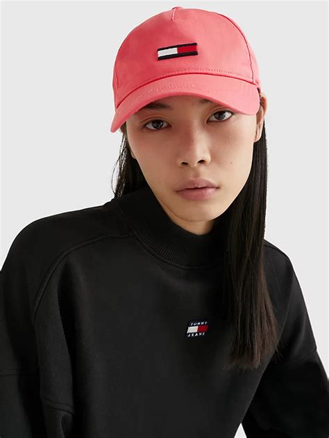 Flag Embroidery Baseball Cap Pink Tommy Hilfiger