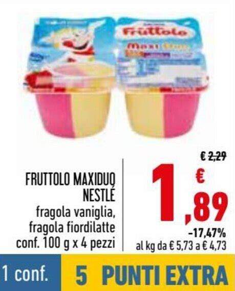 Offerta Nestlé Fruttolo Maxiduo Fragola Vaniglia Fragola Fiordilatte