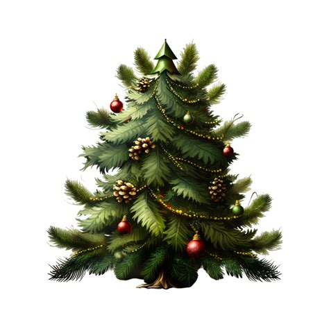 Beautiful Christmas Elements With Christmas Trees Png