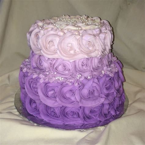 Purple Rosette Birthday Cake By Inphinity Designs 16 Birthday Cake