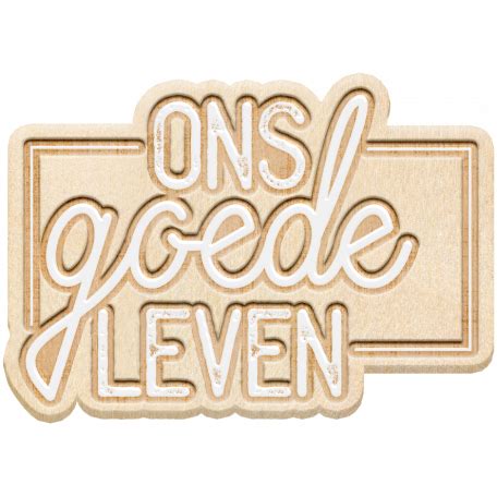 The Good Life May June Dutch Word Art Wood Label Graphic