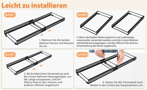 Aceyoon Topfdeckelhalter Erweiterbarer Deckelhalter Schublade Mit 10