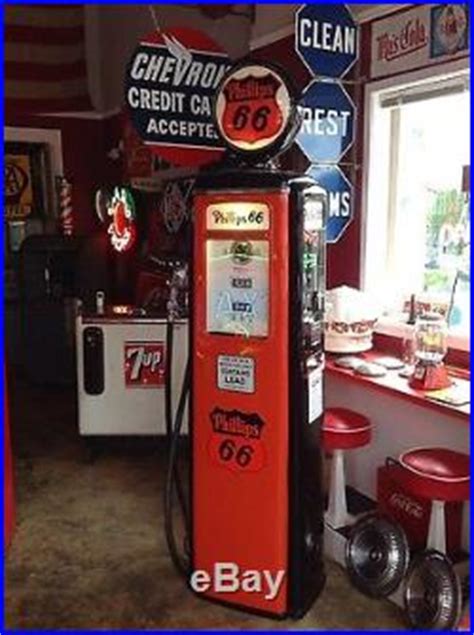 Vintage PHILLIPS 66 GASOLINE Tokheim 39 Tall Gas Pump Texaco Gas Pump