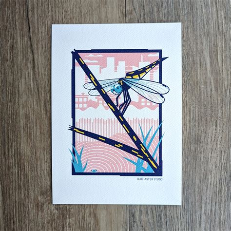 Dragonfly Art Print – Blue Aster Studio