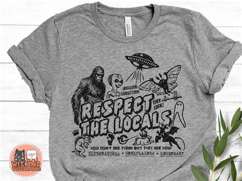 Bigfoot Funny Sasquatch Shirt Respect The Locals Shirt Outdoor Lover