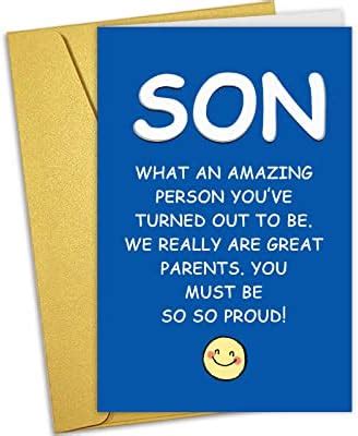 Amazon Nchigedy Funny Birthday Card For Son Son Birthday Card