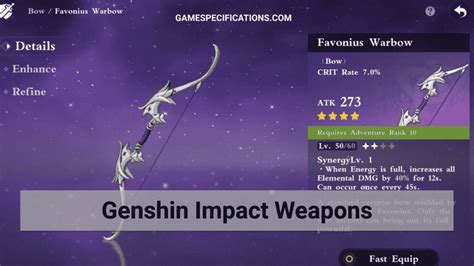 Genshin Impact Weapons Guide - All Tools To Win Any Fight - Game ...