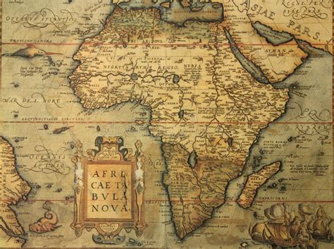 Antique map of Africa stock photo. Image of globe, border - 15289484