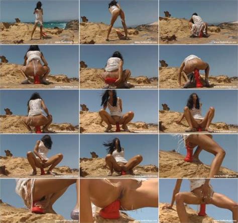 Hotkinkyjo Fuck Her Ass With Red Dragon Dildo At The Beach Fullhd