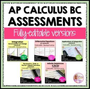 Ap Calculus Bc Assessments Bundle Nd Semester Flamingo Math Tpt