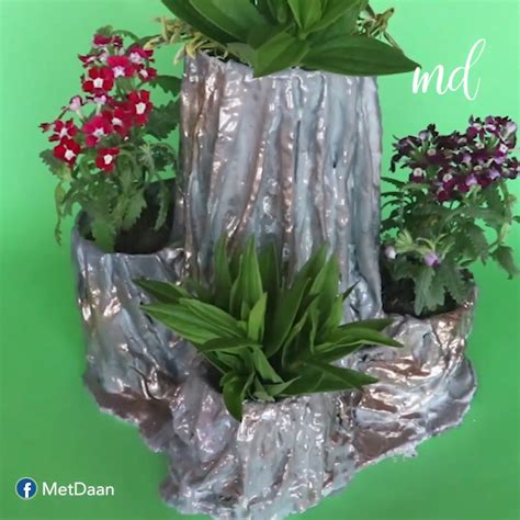 Diy Cement Projects How To Make Cement Flower Pots From Plastic Bottles