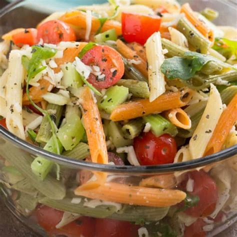 Tri Color Italian Pasta Salad Easy Recipe With Italian Dressing And