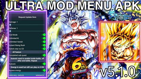 Dragon Ball Legends NEW Ultra Mod Menu V5 1 0 12 Features Vip Mod