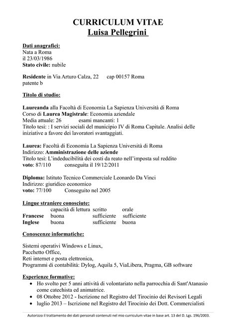 Curriculum Vitae Luisa Pellegrini PDF