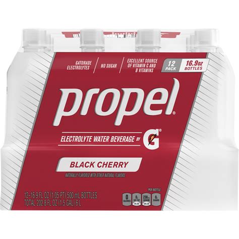 Propel Zero Calories Water Beverage Black Cherry 12 Pk Buehlers