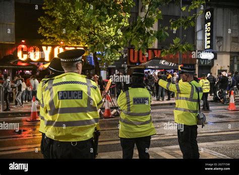 Broad Street Birmingham July 11th 2021 Fans Tussled With Each Other