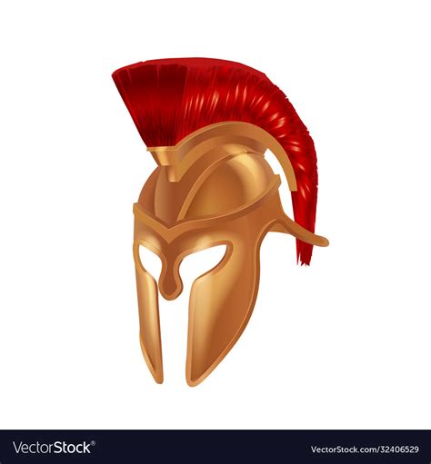 Realistic spartan ancient greek roman helmet Vector Image