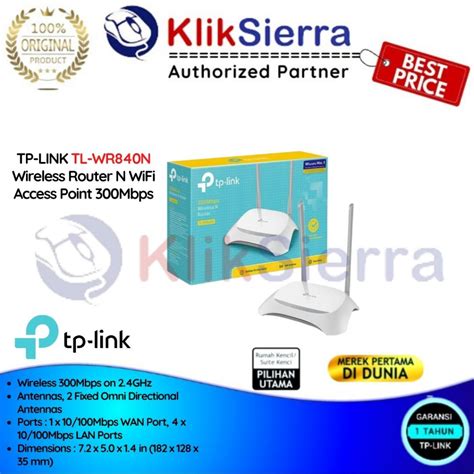 Jual TP LINK TL WR840N Wireless Router N WiFi Access Point TPLINK