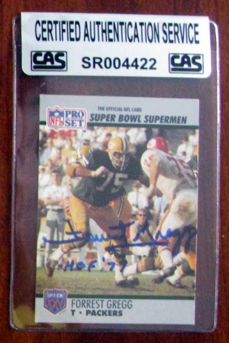 Lot Detail - FORREST GREGG 'SUPER BOWL' SIGNED CARD - CAS AUTHENTICATED