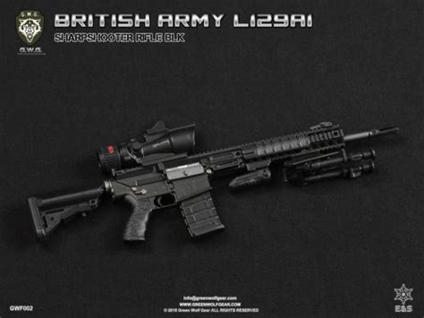 British Army L129a1 Sharpshooter Rifle Noir Machinegun