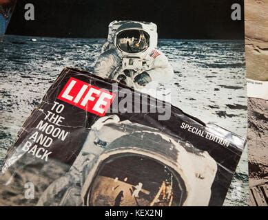 Artículo de la revista Life en América del aterrizaje en la Luna en