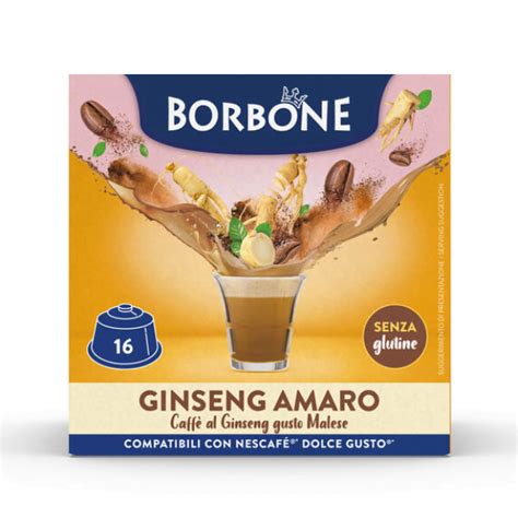 AromaKaffe Borbone GINSENG Amaro Compatibil Dolce Gusto 16 Capsule