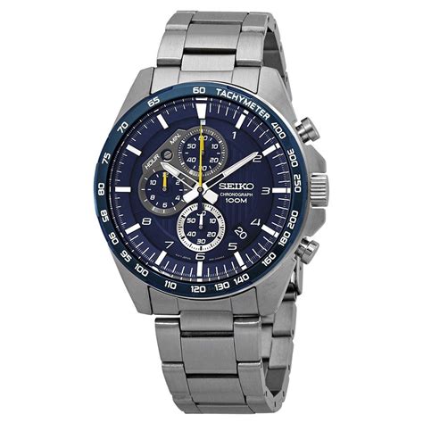 seiko mens blue face watch - Bridgette Mcgill