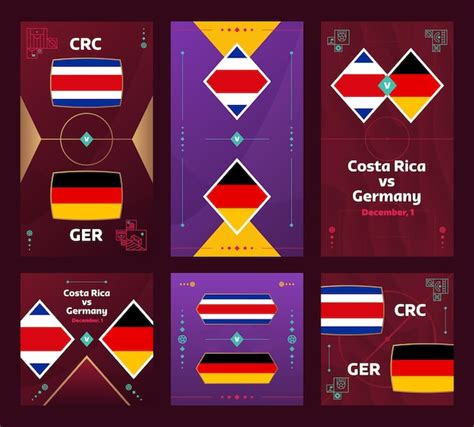 Costa Rica Vs Alemanha Match World Football Banner Vertical E