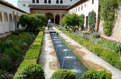 Alhambra Gardens and Generalife Palace, Granada Spain