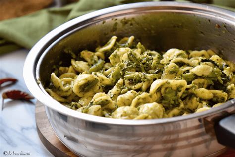 Italian Broccoli Rabe Orecchiette Pasta Recipe She Loves Biscotti